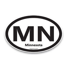 MN Minnesota US State Oval Magnet Decal, 4x6 Inches, Automotive Magnet picture