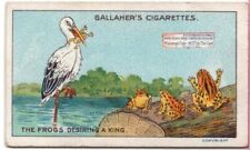  The Frogs Desiring a King Aesop's Fable Moral Story 1920s  Ad Trade Card picture