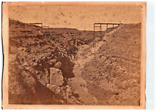 1882 Santa Fe Union Pacific Bridge over Diablo Canyon NM Cabinet card 10x8