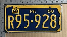 1963 Pennsylvania license plate R95-928 YOM DMV Ford Chevy Dodge 15115 picture