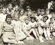 ORIGINAL CONFIDENT AFRICAN AMERICAN GIRLS in a GIRL SCOUT TROOP c1965 - PHOTO picture
