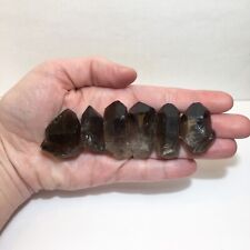 Lot of 6 Sm. Smoky Quartz Crystal Points from Brazil picture