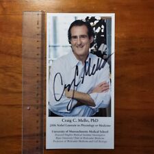 Craig C. Mello the Nobel Prize for Physiology or Medicine in 2006 autographed picture