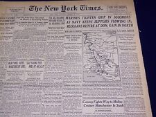 1942 AUGUST 15 NEW YORK TIMES - MARINES TIGHTEN GRIP IN SOLOMONS - NT 1539 picture