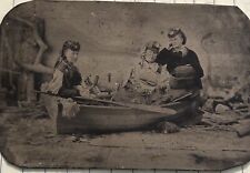 Time Travel? Tintype Ladies On Boat Talking On Telephone Calling For Help picture