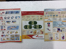 FLIGHT AIRLINE SAFETY CARD INDIA UNUSED AIR INDIA set of 3 DREAMLINER UNIQUE picture
