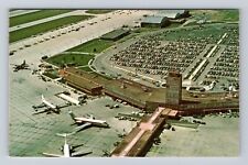 Columbus OH-Ohio, Port Columbus From The Air, Antique, Vintage Souvenir Postcard picture