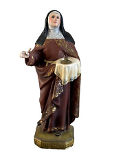Vintage St Clare Saint Clare Religious Statue with Crystal Eyes picture
