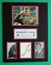 DESMOND T. DOSS AUTOGRAPH artistic display WW2 Hacksaw Ridge picture