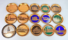 23 1933 Worlds Fair Century of Progress Chicago Tip Trays Coasters Copper C623 picture