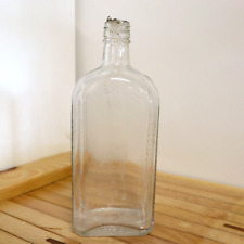 Vintage Fleischmanns Dry Gin Clear Glass Bottle 9 in picture