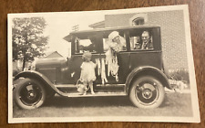 1920s Wedding Bride Groom Flower Girl Car Chauffeur Happy Smiling Photo P10r9 picture