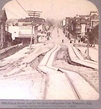 1906 SAN FRANCISCO CA EARTHQUAKE DISASTER UNION STREET DAMAGE STEREOVIEW Z3132 picture