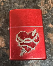 RARE 2005 Zippo Lighter Candy Apple Red Heart Attack Emblem  picture