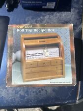 Solid Wood Roll Too Recipe Box picture