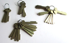 30 Vintage Brass Lock Box Key Blanks, Courtesy Lock, Sargent Greenleaf 30 keys picture