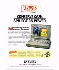 1995 TOSHIBA Satellite T22110CS Notebook Computer Portable Laptop Vintage Print picture