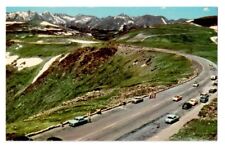 CO, Tundra Curves/Trail Ridge Rd, Rocky Mtn Nat Park 1950's Autos RPPC Un-posted picture