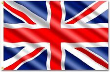 Union Jack Flag 5x3FT Large Fabric Polyester Great Britain British Sport UK 3Pk  picture
