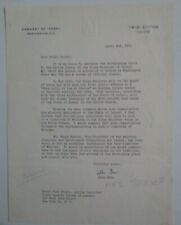 Interesting Letter Legendary Ambassador & Minister ABBA Eben 1961 Isreal Zionist picture
