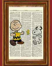 Charlie Brown and Snoopy Dictionary Art Print Picture Poster Peanuts Vintage picture