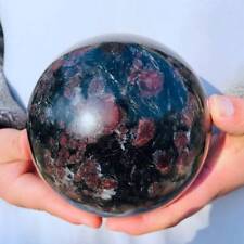 10.45lb Natural Fireworks Red Garnet Quartz Sphere Crystal Energy Ball Healing  picture