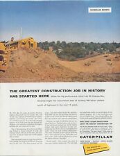 1957 Caterpillar Vintage Print Ad Building Interstate Highway Earthmovers SP4 picture
