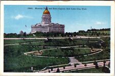 Postcard Memory Park State Capitol Salt Lake City Utah UT Centennial picture