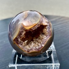 Natural Agate Opening Smile Quartz Cluster Crystal Specimen Healing 120G picture