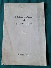 Vintage Rare AOT October 1943 A Tribute In Memory of Edsel Bryant Ford picture