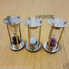 Set Of 3 Sand Timers Hourglass Nautical Collectible Gift picture