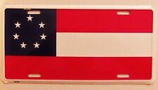 1st FIRST NATIONAL FLAG LICENSE PLATE - DIXIE TAG - CSA - STARS AND BARS picture
