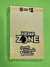 FREE GIFTS🎁Hemp🍁Zone Smooth Fresh Vanilla 75 High Quality Rolling Papers 15pks picture