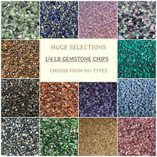 1/4 lb Gemstone Chips, Choose 80+ Types Semi Tumbled Stones, Loose Mini Chips picture
