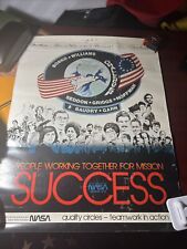 NASA POSTER ORIGINAL CHALLENGER PEOPLE WORKING FOR SUCCESS 16X23 PRE-FLIGHT picture