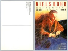 Niels Bohr Centennial 1985 Postcard Physicist Atomic Model Laim Roberts Art picture