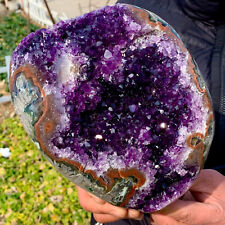6.68LB Natural Amethyst geode quartz cluster crystal specimen Healing picture