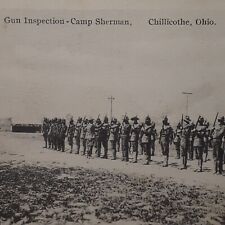 Historic WWI Postcard Camp Sherman Gun Inspection Chillicothe Ohio May 19, 1918  picture