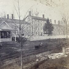 Antique 1860s New Hampshire State Prison Concord NH Stereoview Photo Card V2091 picture
