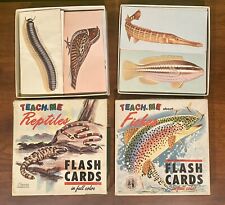 Lot Of VTG Teach Me About Animals Reptiles Birds Fish Flash Cards *131 Cards* picture