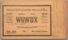 Gibbon, Nebraska Postcard QSL Amateur Ham Radio Card 