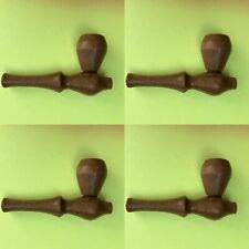 Lot Of 4 Vintage 1970s Wood Hippie Smoking Pipe New Old Stock Unused picture