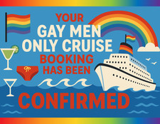 Funny Gay Cruise Prank Postcard š¢š ā Anonymous Gag Gift for Him š ā LGBTQ picture