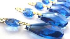 5 Dark Cobalt Blue Teardrop Chandelier Crystals Prisms Wedding Decor Suncatcher picture