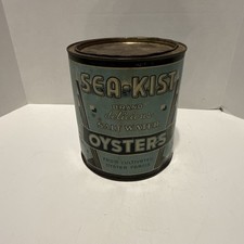 Vintage Gallon Sea - Kist Brand Oyster Tin Can VA 214 A picture