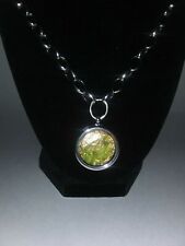 Moldavite Meteorite Crystal Necklace Genuine And Rare From Czech Republic picture