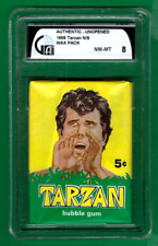 1966 TARZAN UNOPENED CARD WAX PACK (GRADED GAI 8 NM-MT)  PHILLY GUM picture
