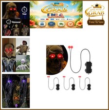 Red LED Glowing Eyes 4-Pack Waterproof Halloween Skeleton Lights 6H/18H Timer picture