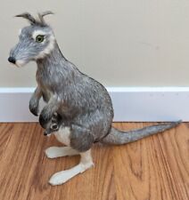 Antique Kangaroo & Joey Real Fur Victorian Taxidermy Toy Figure 11'' Vintage picture