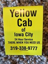 Yellow Cab Of Iowa City Iowa Matchbook picture